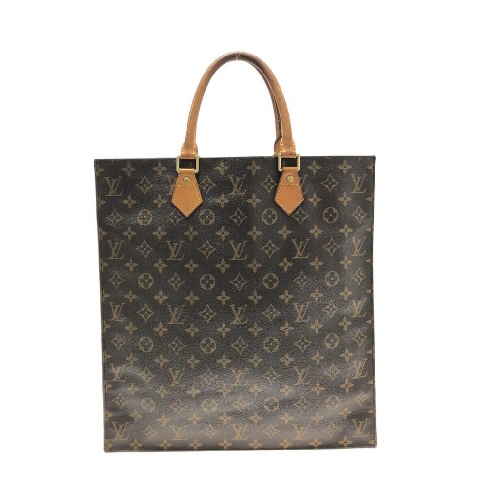 Auth LOUIS VUITTON Sac Plat M51140 Monogram Unconfirmed Handbag Monogram Canvas